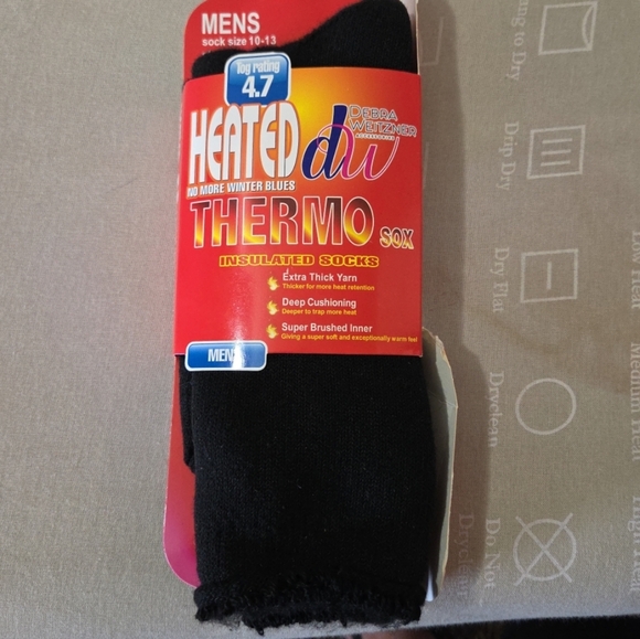 Heated Thermo Sox Men’s Thermal Insulated Socks Debra Weitzner - Picture 1 of 5